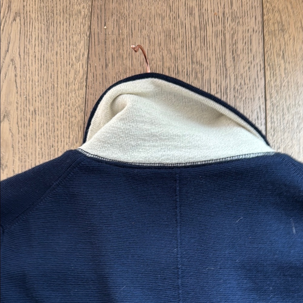 Blue and Gold Double-Breasted Blazer with Notched Lapel - Picture 6 of 7